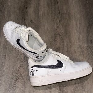 Nike White Sneakers with Black Accents